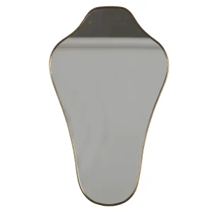 Italian Mid Century Modern Curvy Brass Mirror