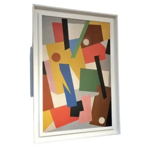 Colorful Abstract Oil on Canvas by Armilde Dupont