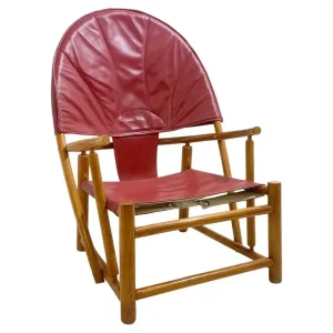 Red "G23" Hoop Armchair by Piero Palange & Werther Toffoloni