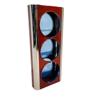 Italian Mid Century Modern Red Freestanding Shelf