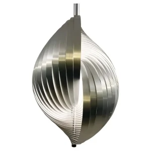 Mid Century Modern Aluminium Pendant Light by Henri Mathieu