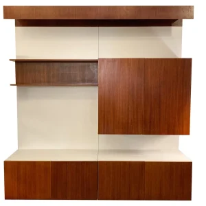 German Mid Century Wooden Wall Unit