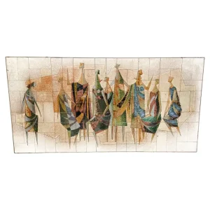Mid Century Modern Ceramic Wall Panel