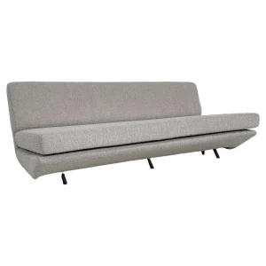 Mid Century Modern Grey Boucle Sofa by Marco Zanuso
