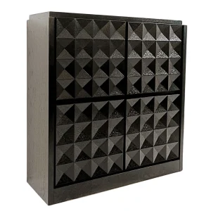 Black Brutalist Cocktail Cabinet by De Coene