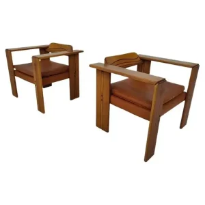 Pair of "Artona" Armchairs by Afra & Tobia Scarpa for Maxalto