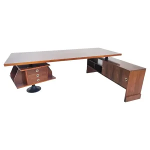 Italian Mid Century Modern Desk with Drawers