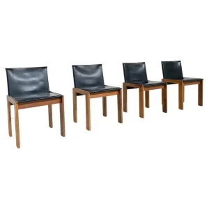 Set of 4 Mid Century Modern Dining Chairs by Afra & Tobia Scarpa