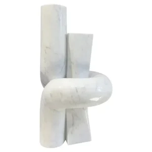 Contemporary Belgian White Marble Sculpture by Piet Van Loocke