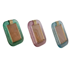Mid Century Style Murano Glass Picture Frames