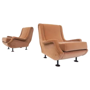 Pair of Mid Century Modern "Regent" Armchairs by Marco Zanuso