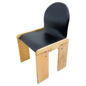 Mid-Century Modern Leather Chair by Afra and Tobia Scarpa, Italy, 1970s