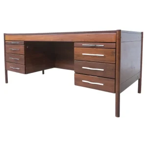 Mid-Century Modern Wooden Desk by Jean Gillon, Brazil, 1960s