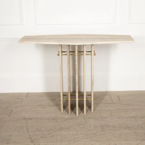 Travertine Console Table