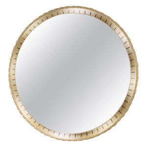 1940's Italian Large Illuminated Wooden Mirror