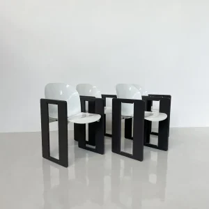 Mid-Century Modern Set of Diagolo 4 Chairs by Afra & Tobia Scarpa for B&B Italia