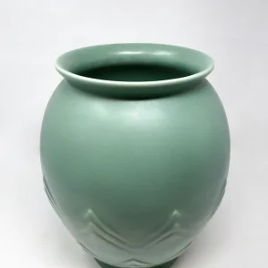 Mid-Century Modern Ceramic Turquoise Vase, Villeroy & Boch, Luxembourg
