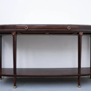Console by Alban Chambon, Mahogany and Marble, 1900s