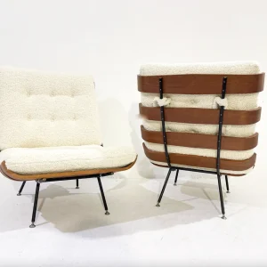 Pair of Mid-Century Modern Costela Lounge Chairs by Carlo Hauner and Martin Eisler