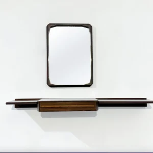 Mid-Century Modern Wall Console with Mirror, Italy, 1960s