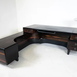 Mid-Century Large Executive Wooden Desk, Italy, 1960s