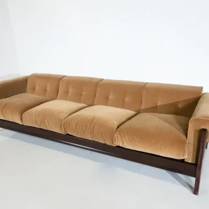 Mid-Century Four Seater Sofa by Saporiti, Italy, 1960s - New Upholstery