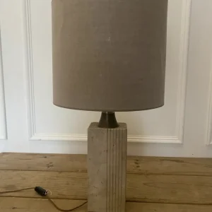 Mid Century,Brutalist Travertine table lamp