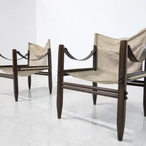 Pair of Safari Armchairs by Gianfranco Legler for Zanotta, 1960s