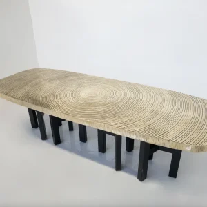 Dining Table Goutte d'Eau by Ado Chale, Bronze, Belgium - Signed
