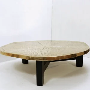 Contemporary Tree Trunk Coffee Table, Bronze