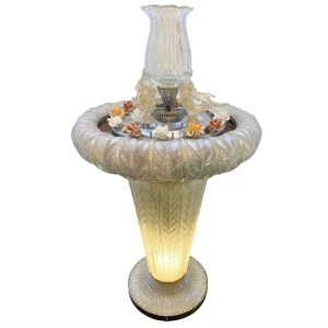 Murano Glass Fountain with a Central Vase encircled by 4 Mermaids, 1950s