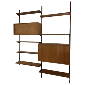 Mid-Century Modern Wooden Wall Unit, 1960s