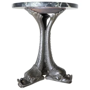 Mid-Century Modern Side Table, Marble