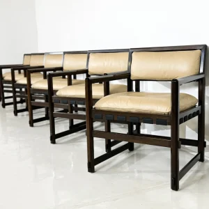 Mid-Century Modern Set of 6 Armchairs by Edward Wormley for Dunbar