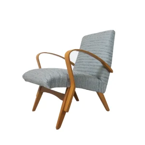 Mid-Century Modern Pair of Armchairs, 1950s, Czech Republic (New Upholstery)