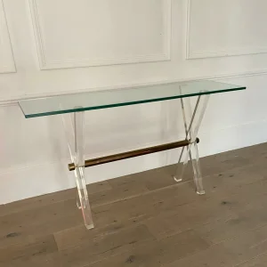 Plexi console table, 1970s France