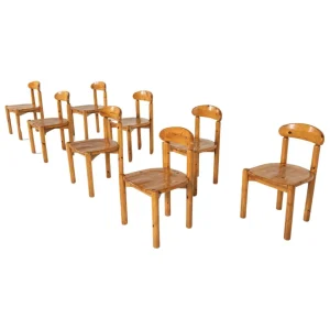 Mid-Century Set of 8 Pitchpin Chairs by Rainer Daumiller, 1970s