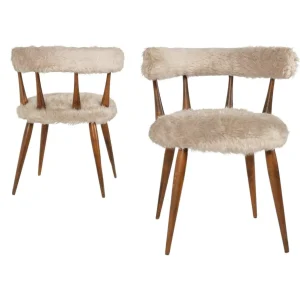 Mid-Century Pair of Scandinavian Cocktail Chairs - 1950s