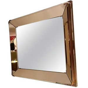 Mid-Century Modern Mirror in the style of Jacques Adnet, 1940s