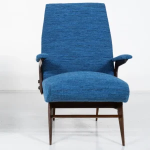 Mid-Century Modern Pair of Armchairs by Vittorio Dassi, Italy, 1960s - New Upholstery