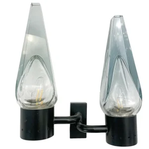 Pair of Wall Lamp by Flavio Poli for Seguso, 1950s