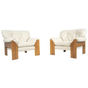 Pair of Mid-Century Modern Armchairs by Sapporo for Mobil Girgi