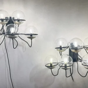 Mid-Century Modern Pair of Wall Lights Mod. 237/7 by Gino Sarfatti, 1960s