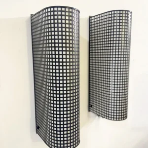 Pair of Metal Wall Light by Bieffeplast, 1980s