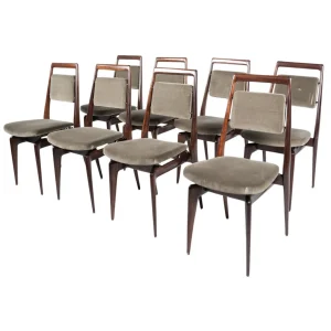 Mid-Century Modern Set of 8 Chairs by Vittorio Dassi, Italy, 1950s