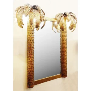 Palm Mirror "Maison Jansen" Style