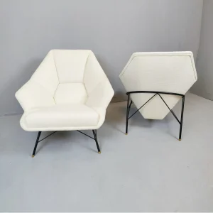 Mid Century Style Geometric Armchairs