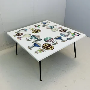 'Mongolfiera' Piero Fornasetti Square Coffee Table