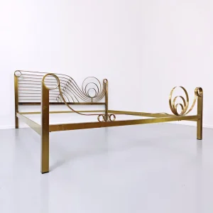 Mid Century Brass Bed by Luciano Frigerio c. 1960