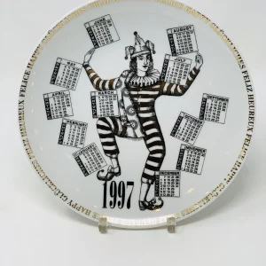 Commemorative Calendar Plate by Fornasetti, 1997